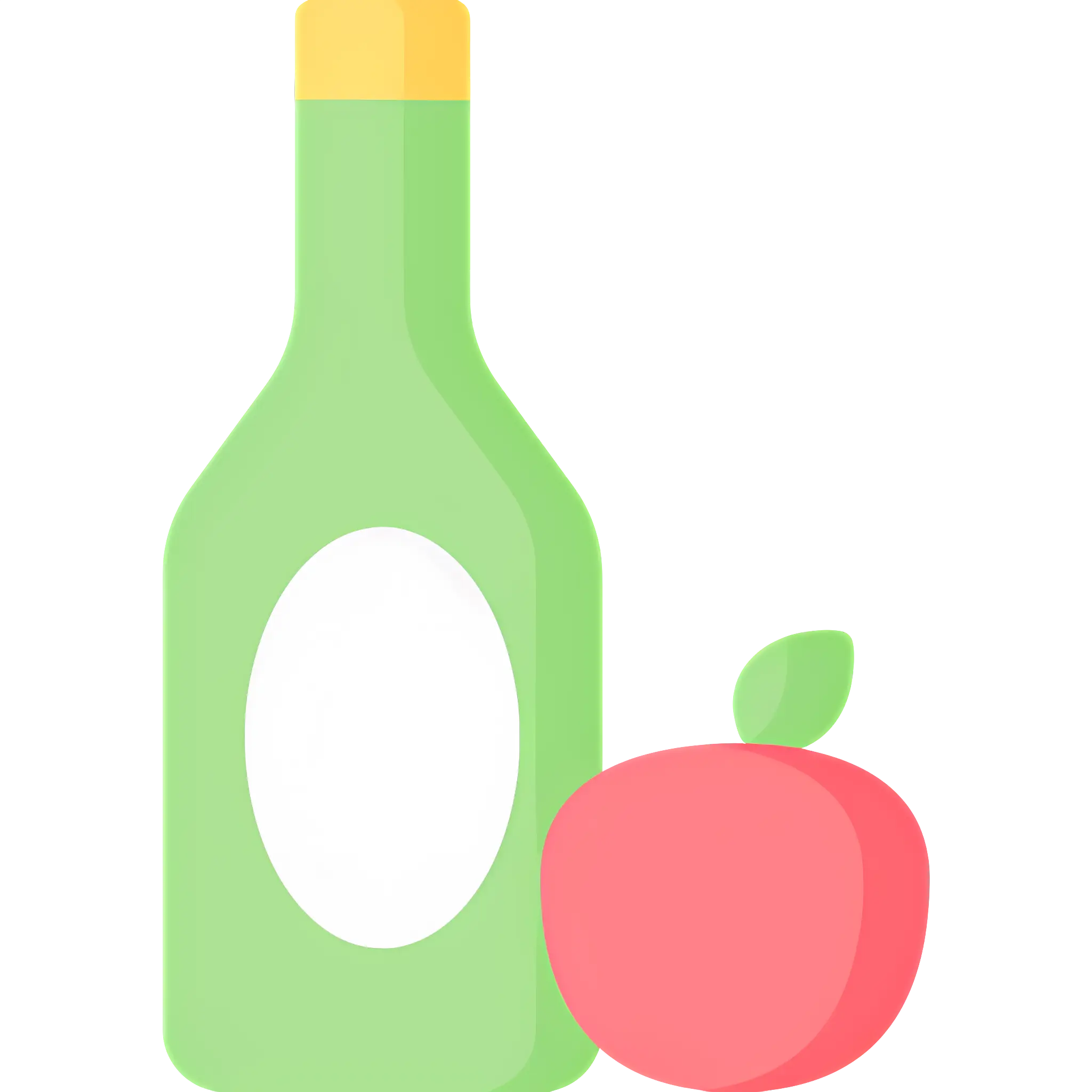 Apple Vinegar Bottle with Apple