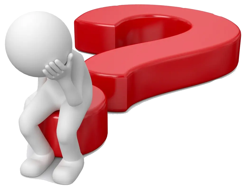 Thinking Figure with Red Question Mark