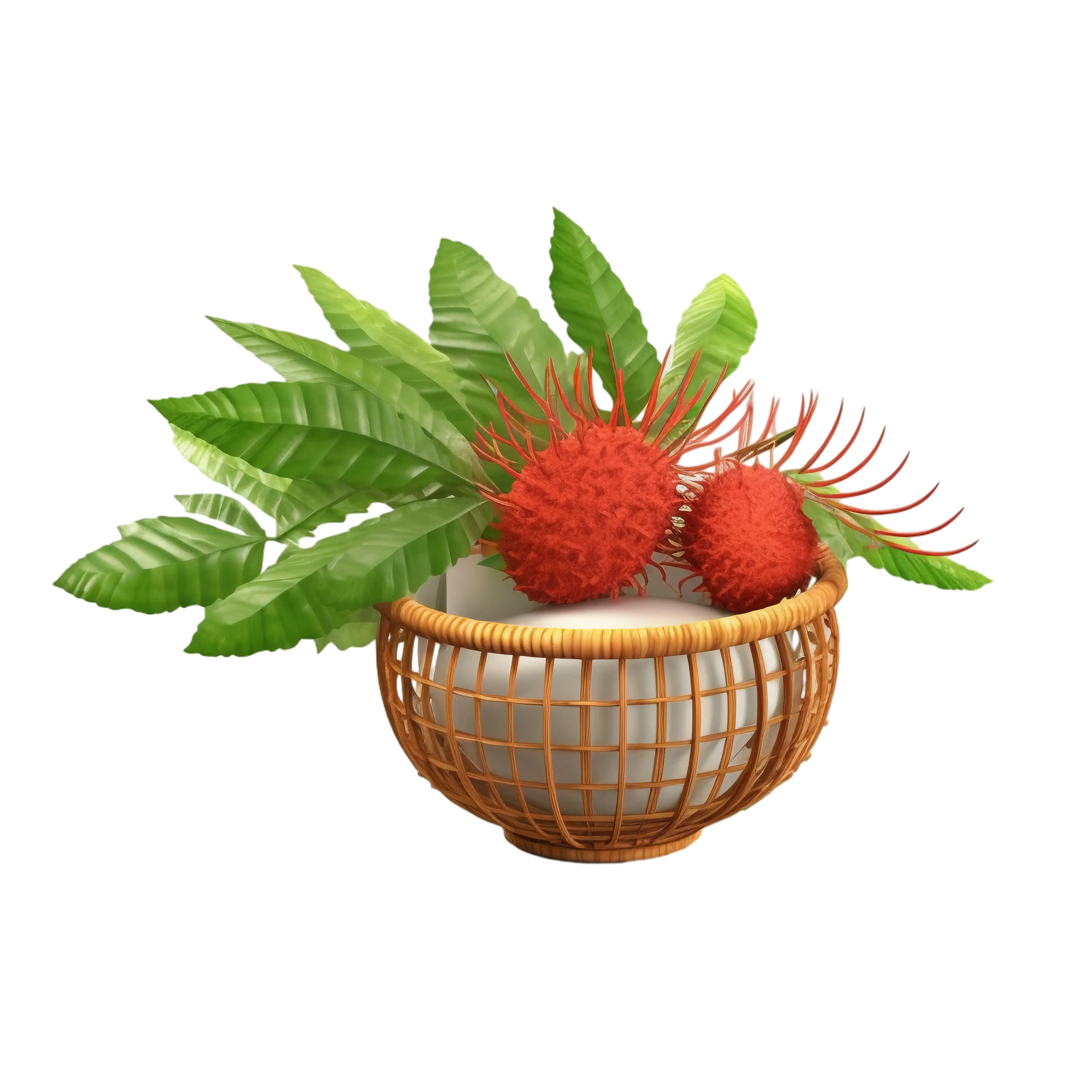 Rambutan Fruit in Basket