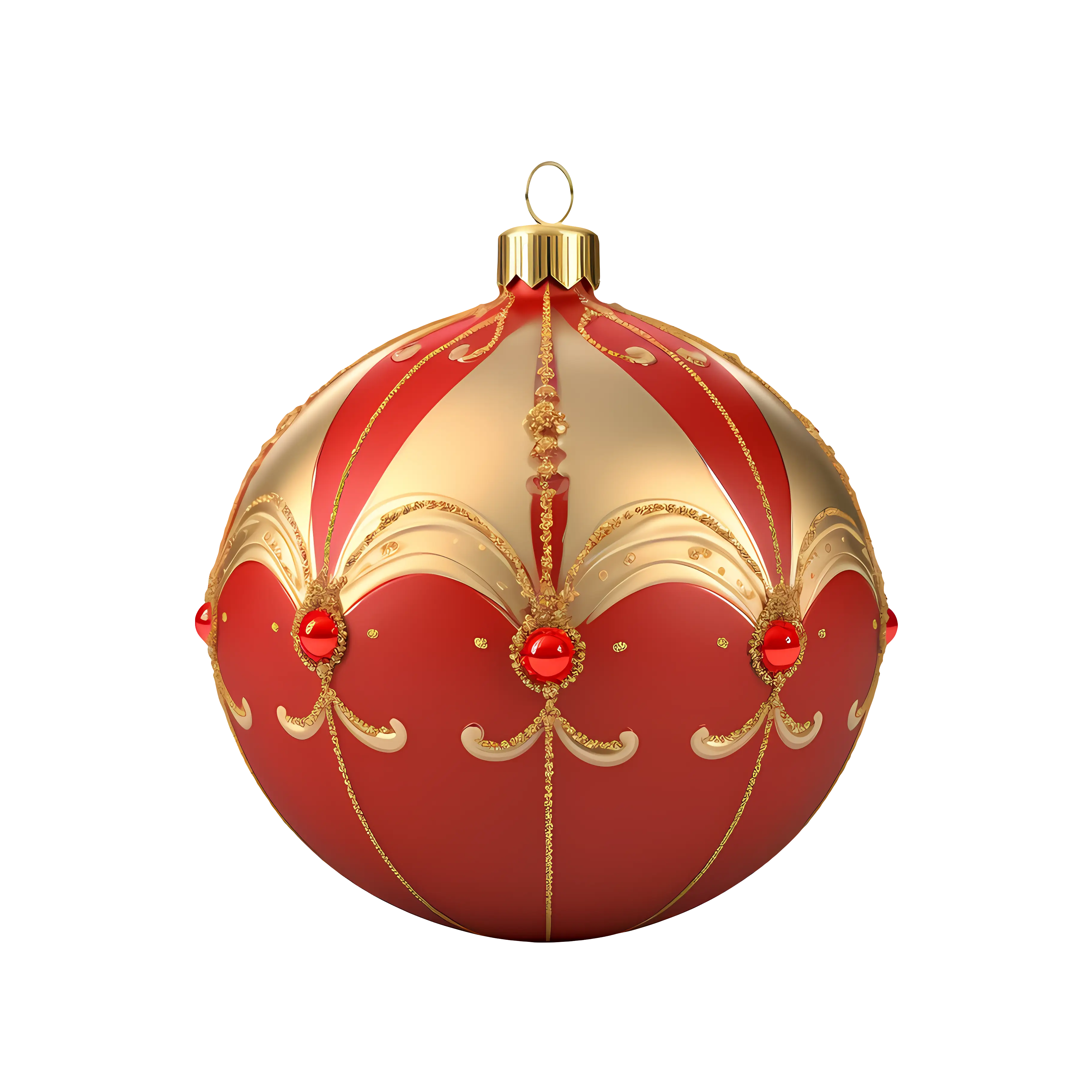 Red and Gold Christmas Ornament