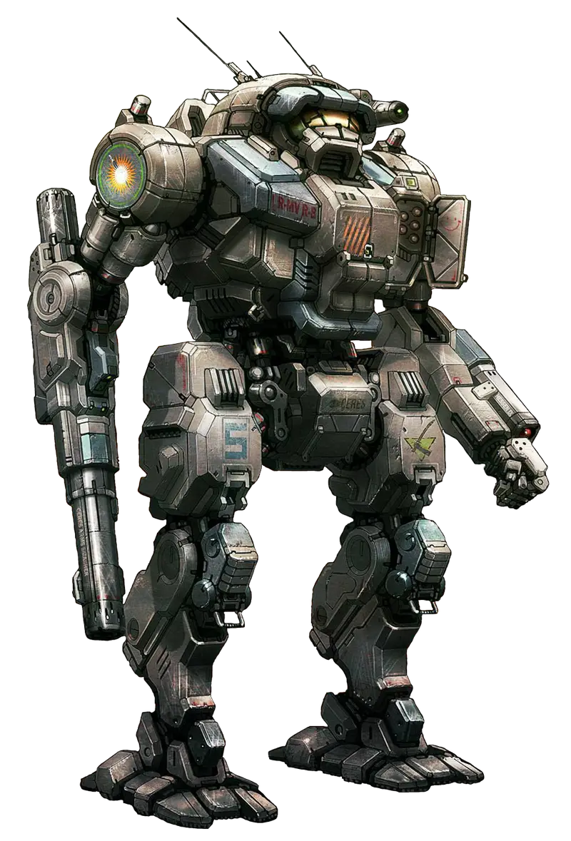 Futuristic Robotic Mecha Design for Sci-Fi Concept