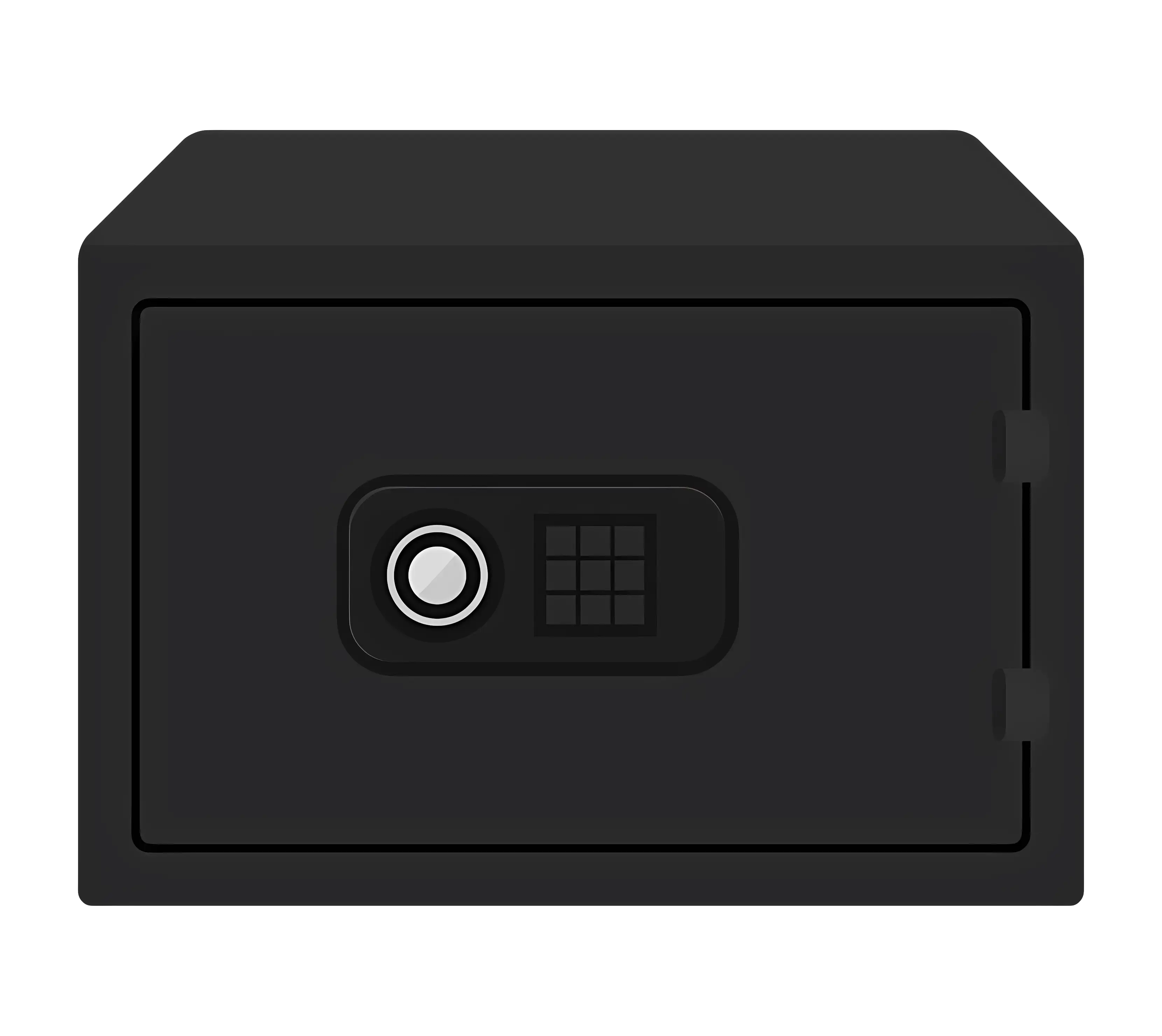 Black Safety Deposit Box Illustration
