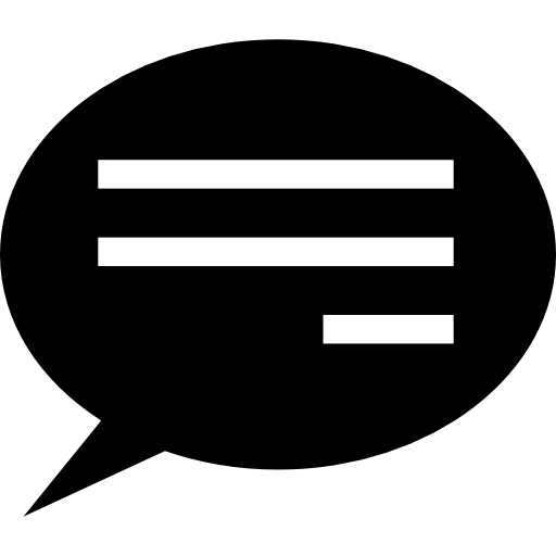 Black Speech Bubble Icon