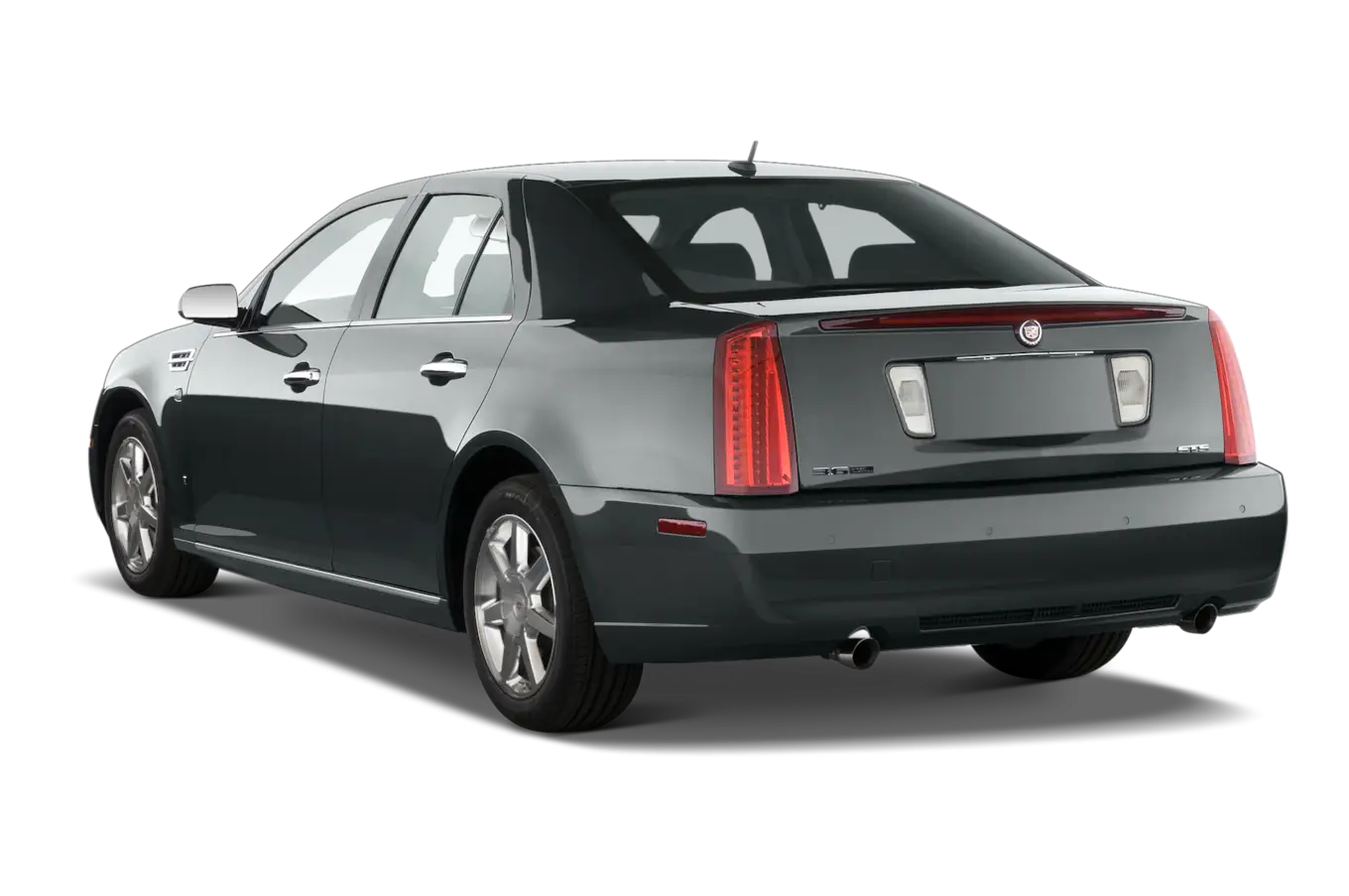 Modern Black Car Rear View Illustration