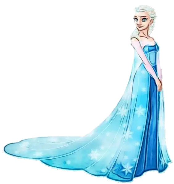 Elegant Ice Princess in Blue Dress