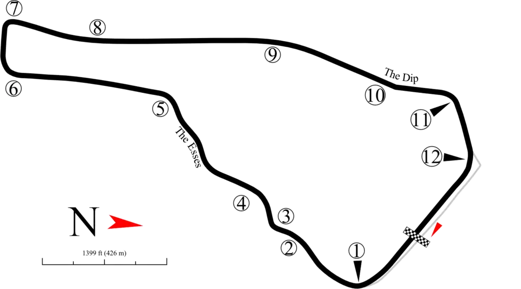 Detailed Racetrack Map and Circuit Layout