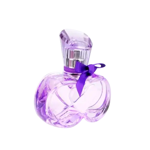 Elegant Purple Perfume Bottle with Bow Accent