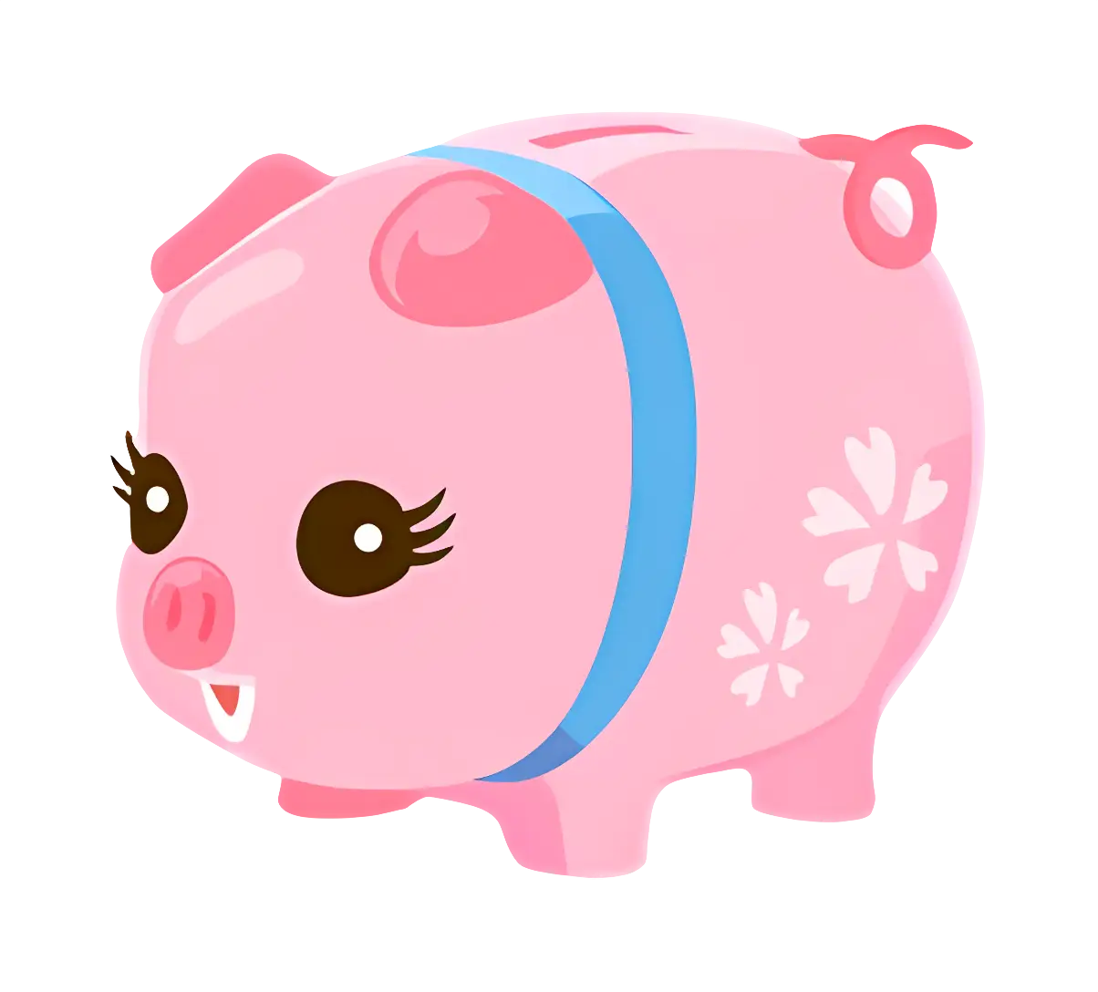 Cute Pink Piggy Bank Illustration