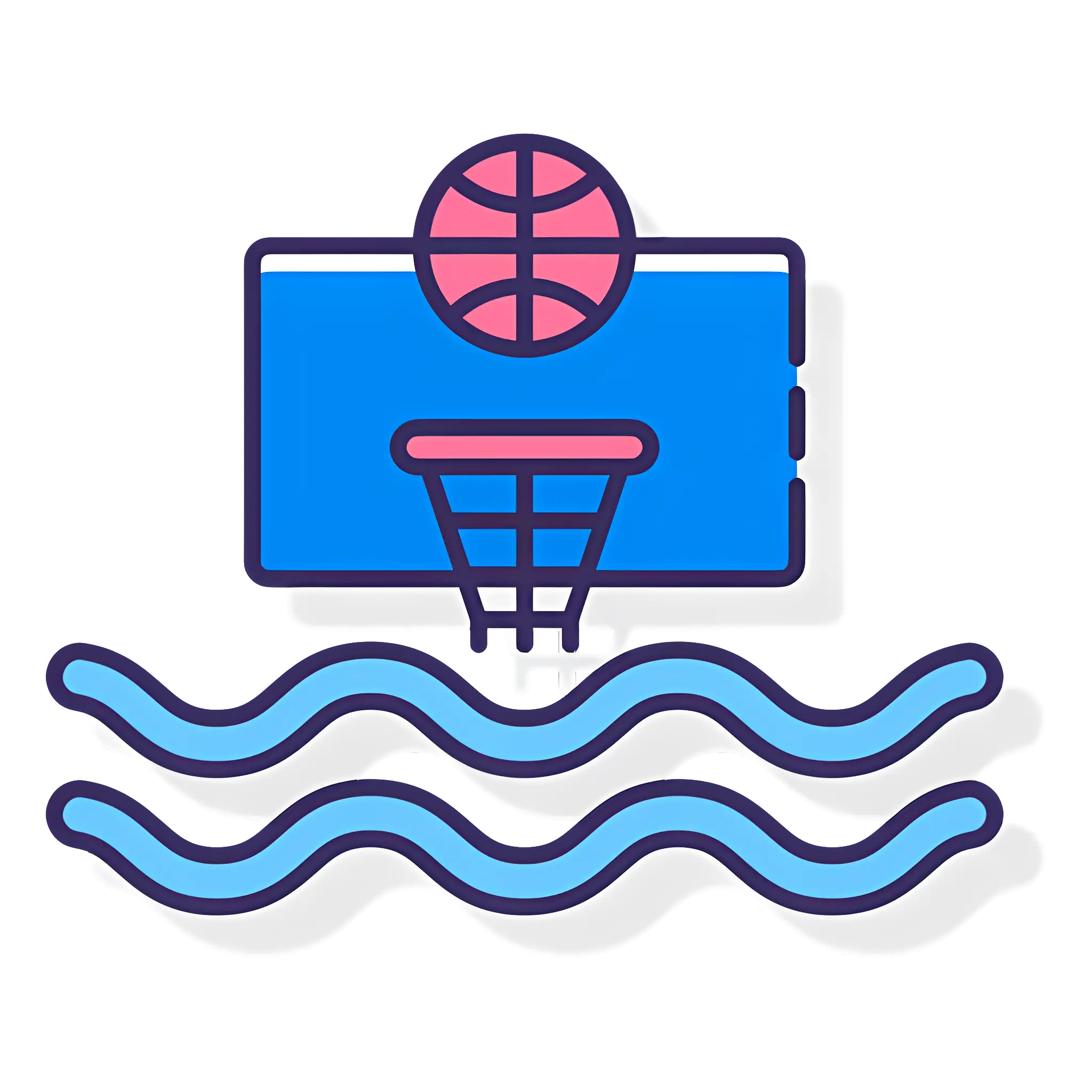 Basketball Hoop in a Pool