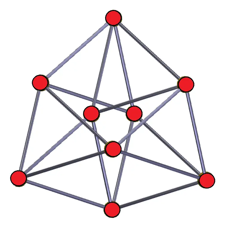 Geometric Network with Red Dots