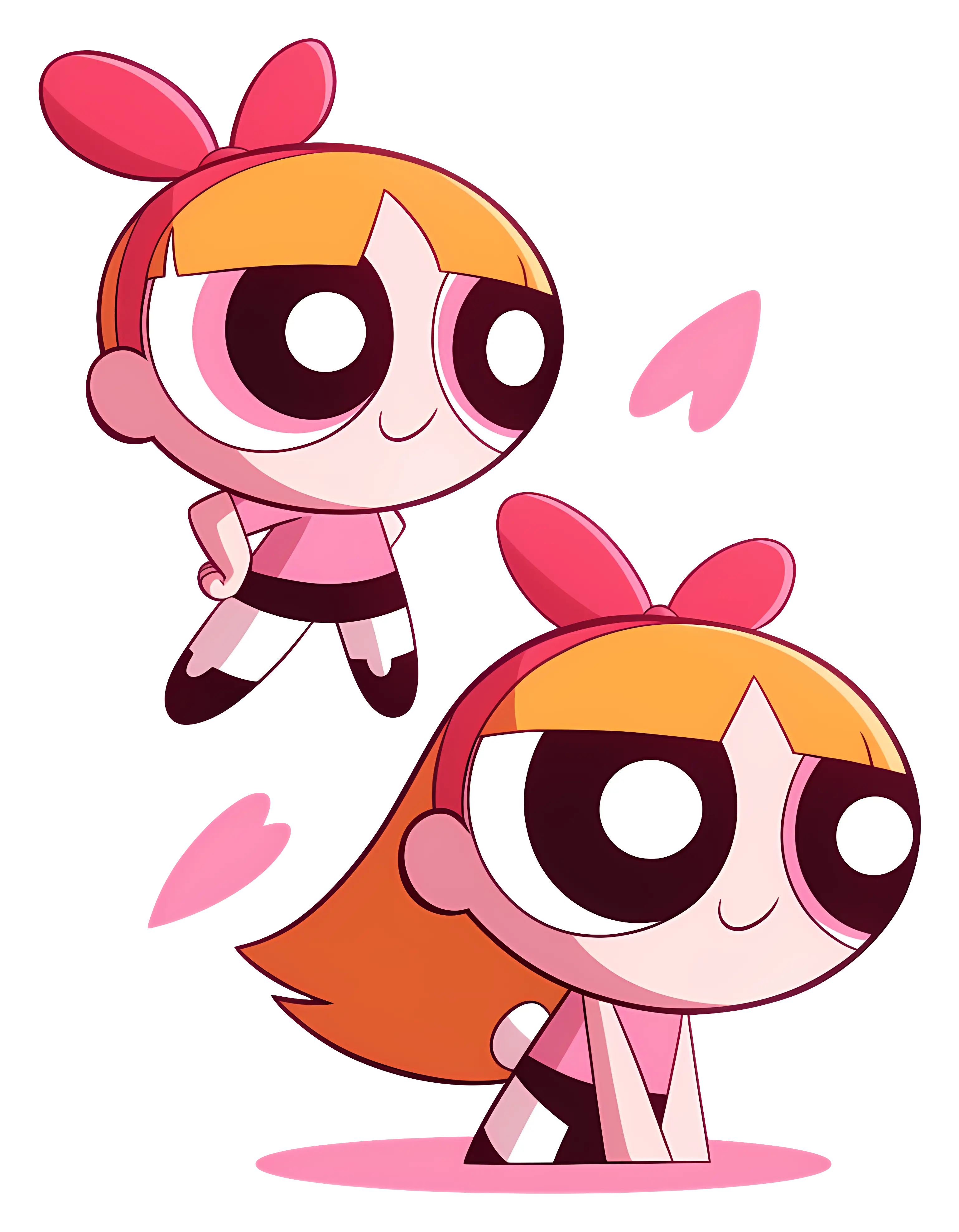 Cartoon Girls in Pink