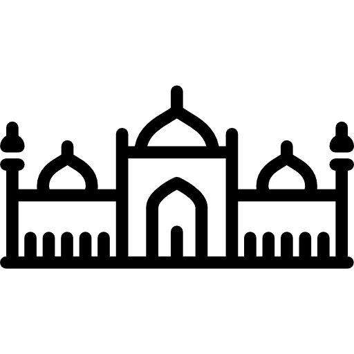 Taj Mahal Minimalist Outline Art