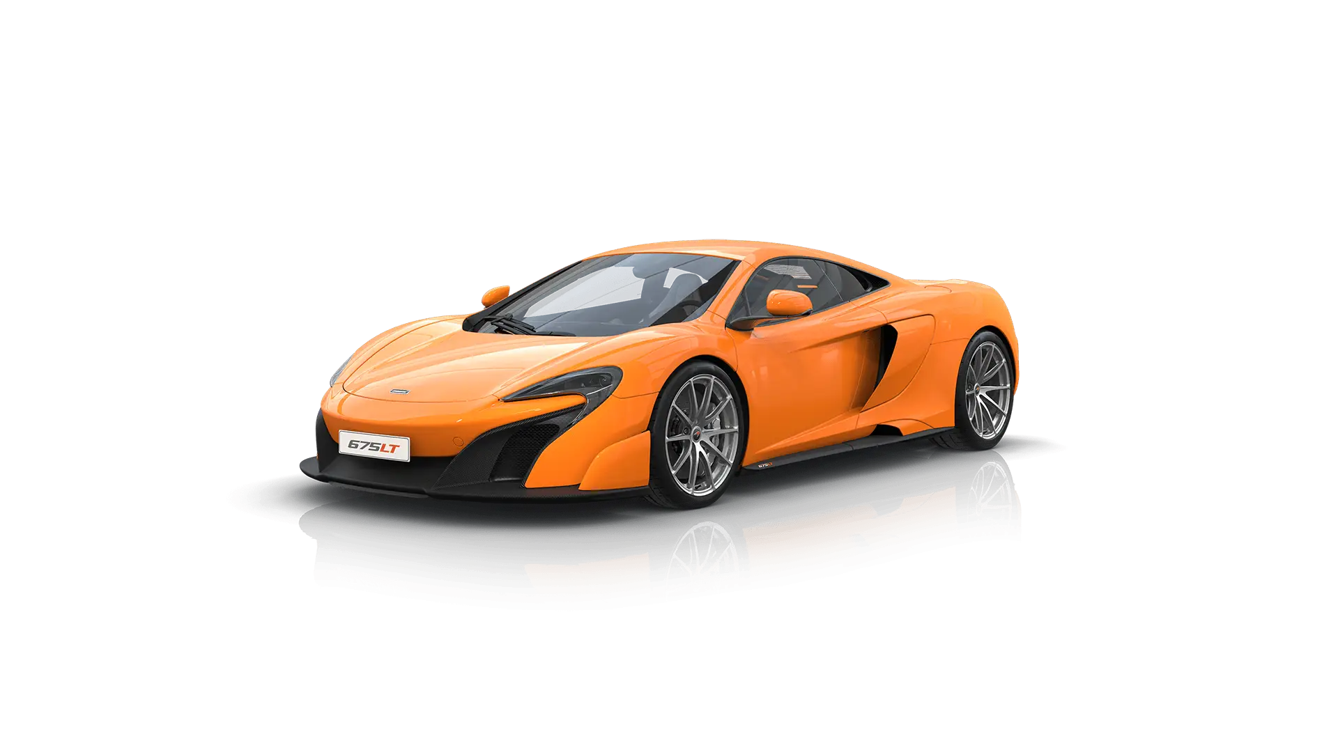 Orange Sports Car on Display