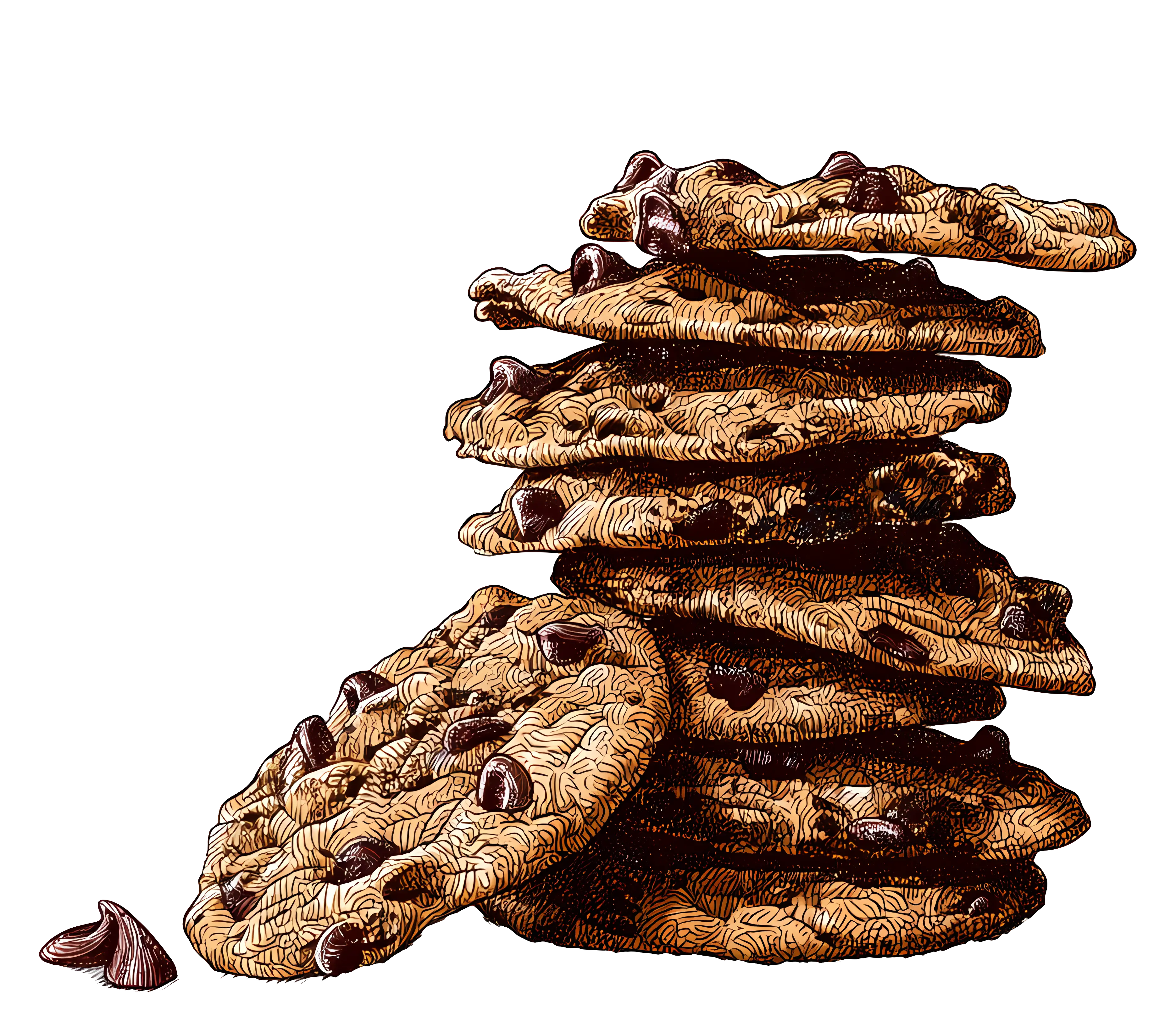 Stack of Chocolate Chip Cookies