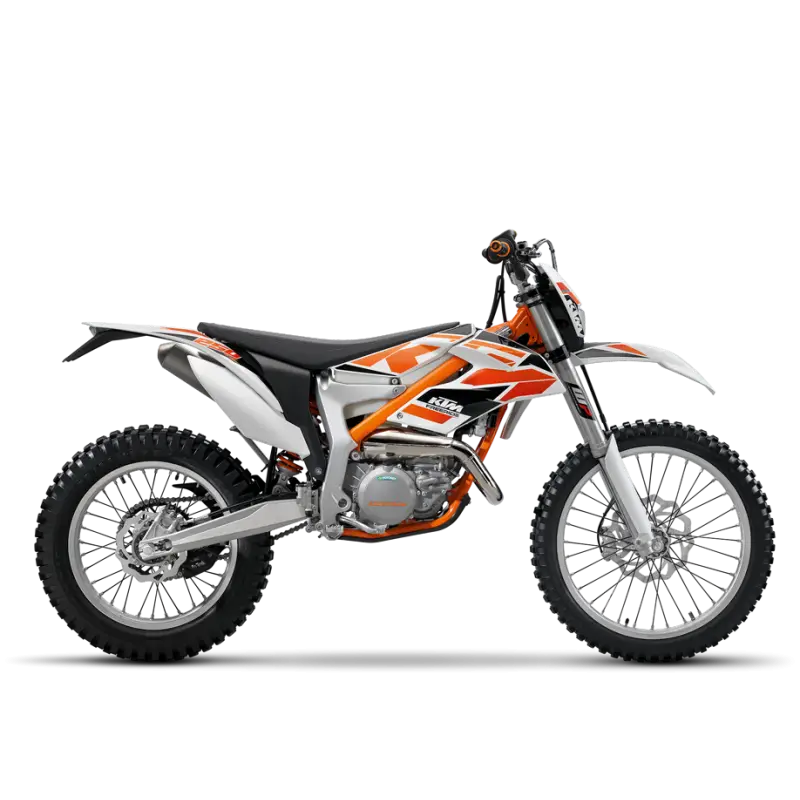 Off-Road Motorcycle with Orange Stripes