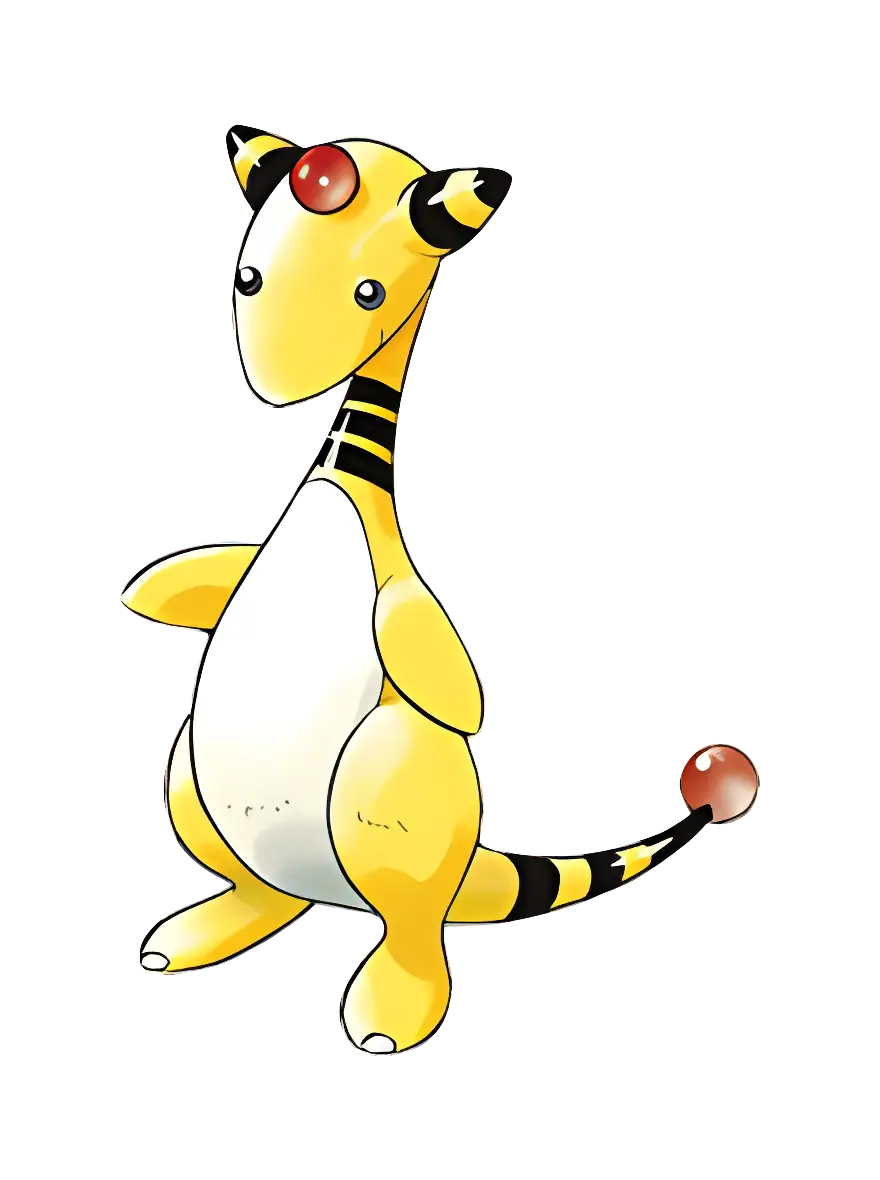 Yellow Creature with Red Orb Illustration