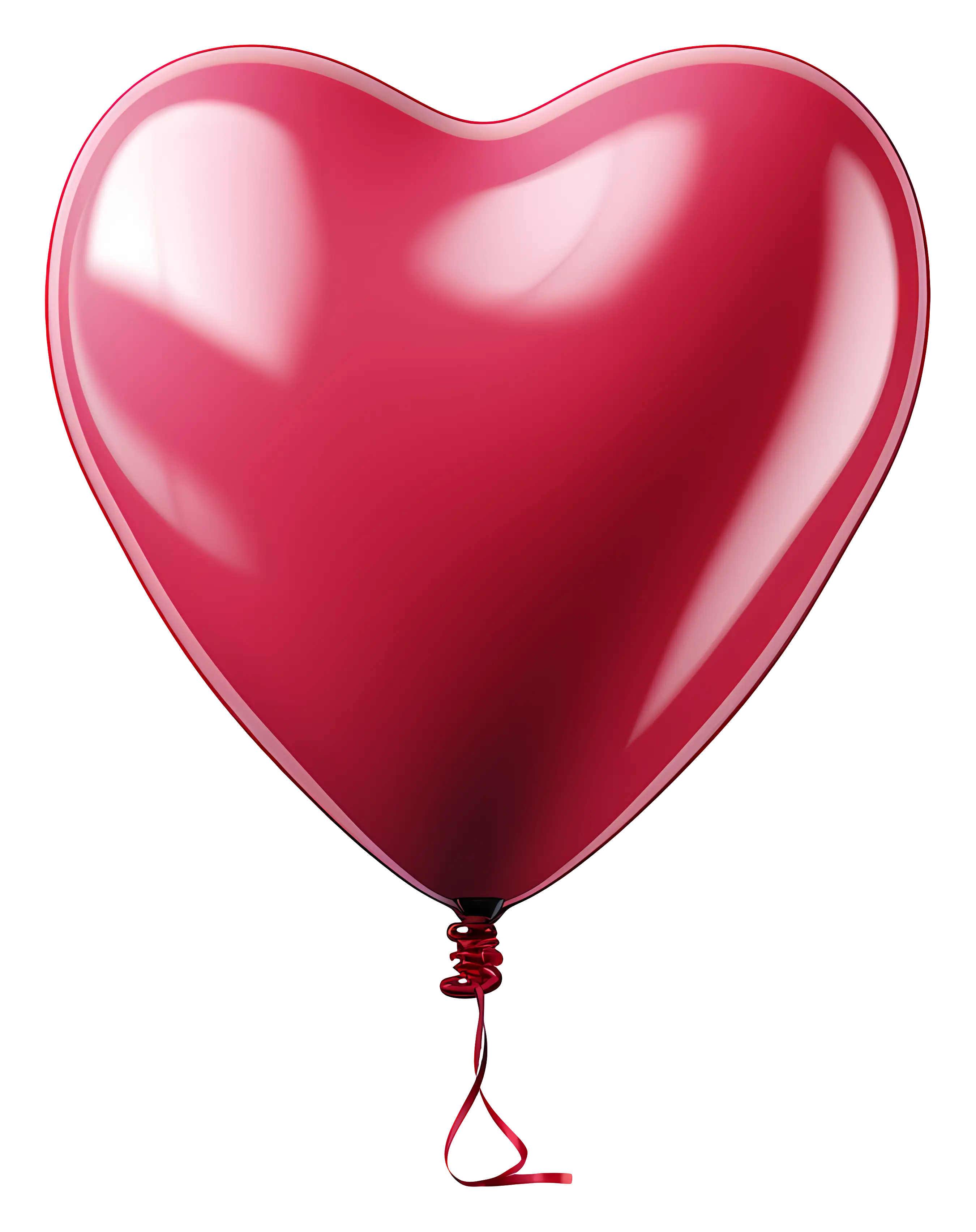 Heart-Shaped Red Balloon Illustration