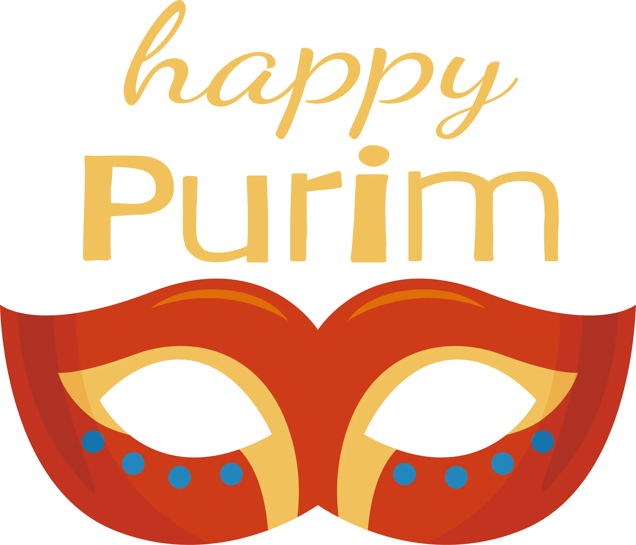Red Mask for Purim Celebration