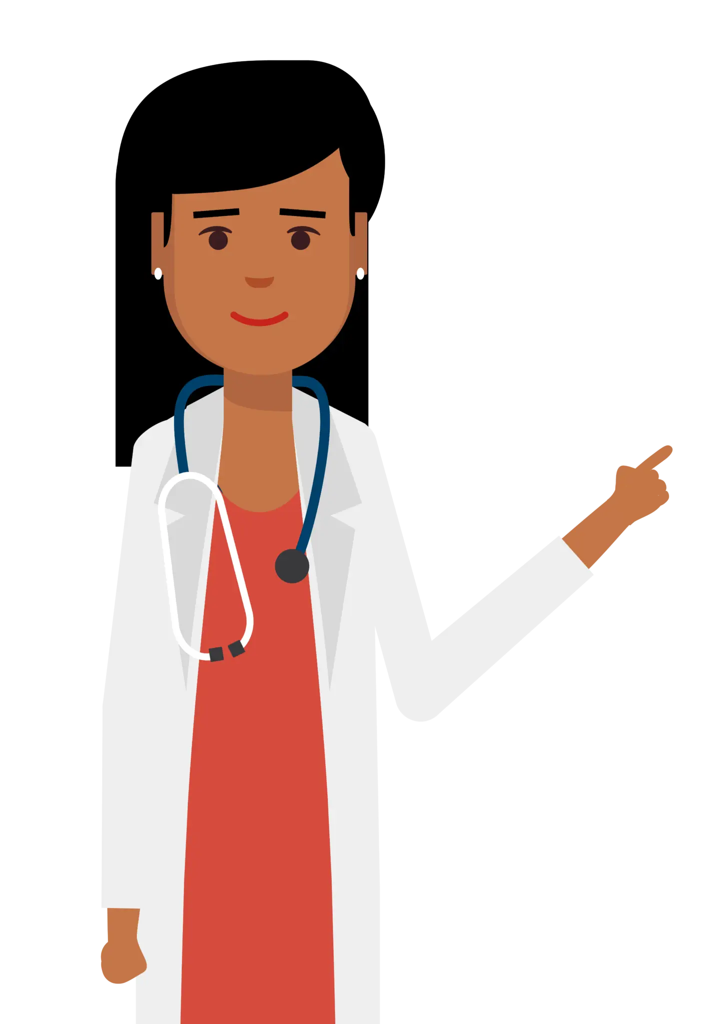 Cartoon Female Doctor with Stethoscope