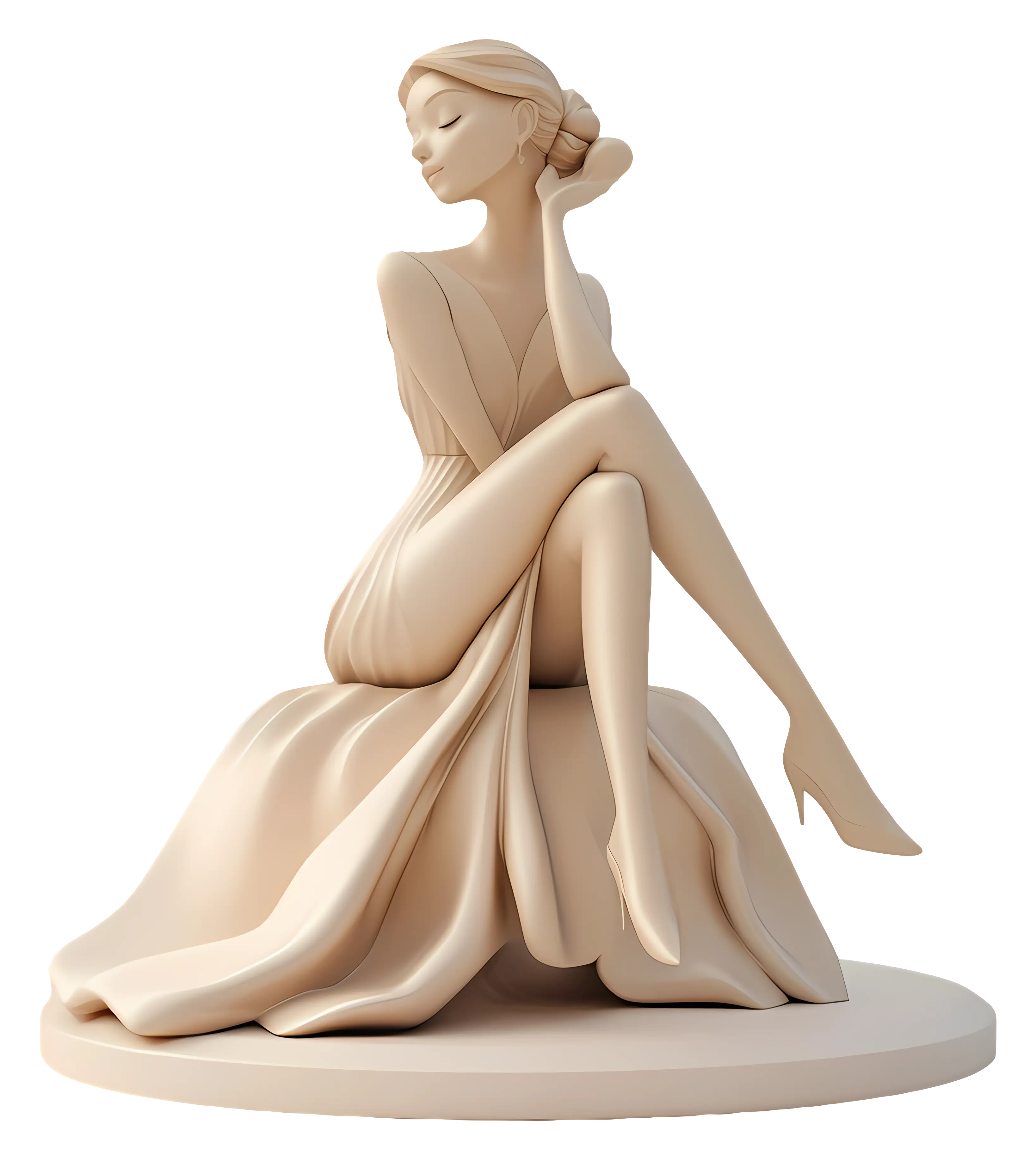 Elegant Sitting Statue