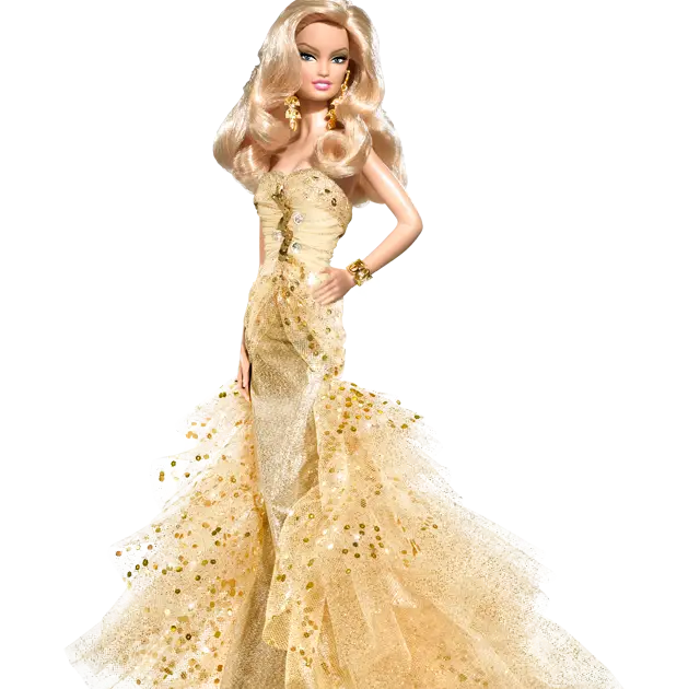 Doll in Golden Dress
