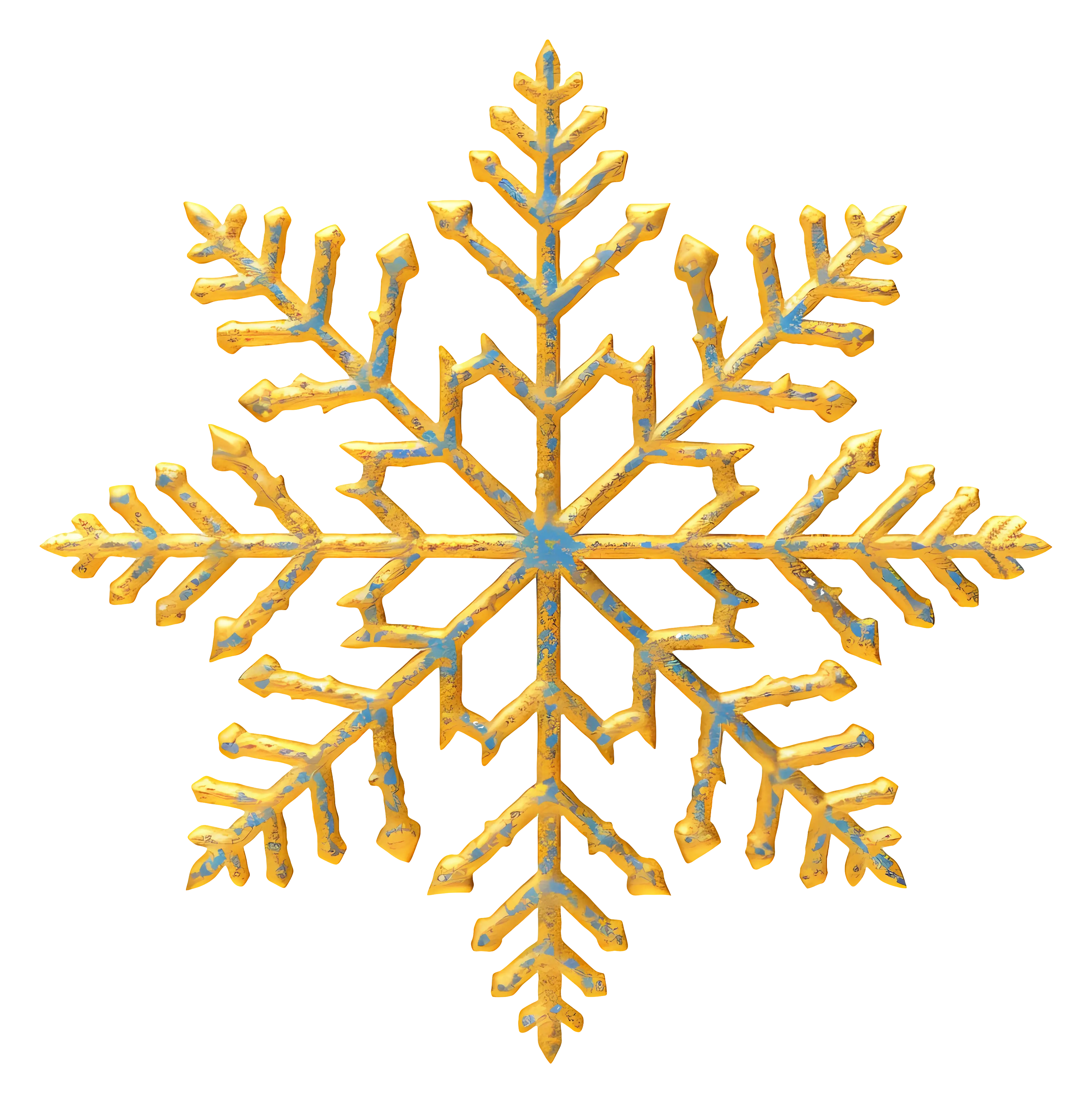 Golden Snowflake Decoration