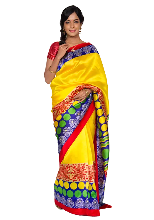 Woman in Colorful Saree