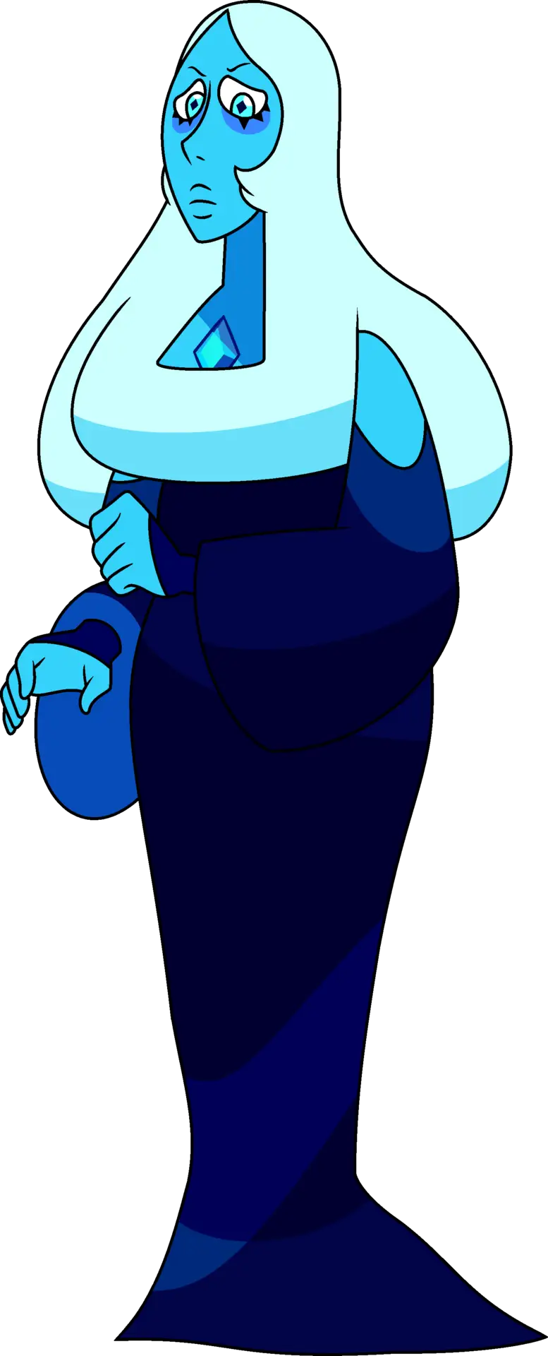 Blue Themed Cartoon Humanoid Character