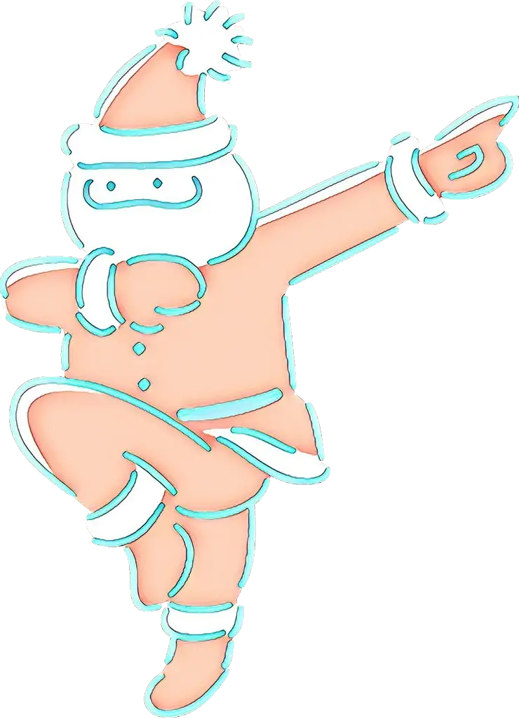 Cartoon Santa Claus Dancing in Festive Style