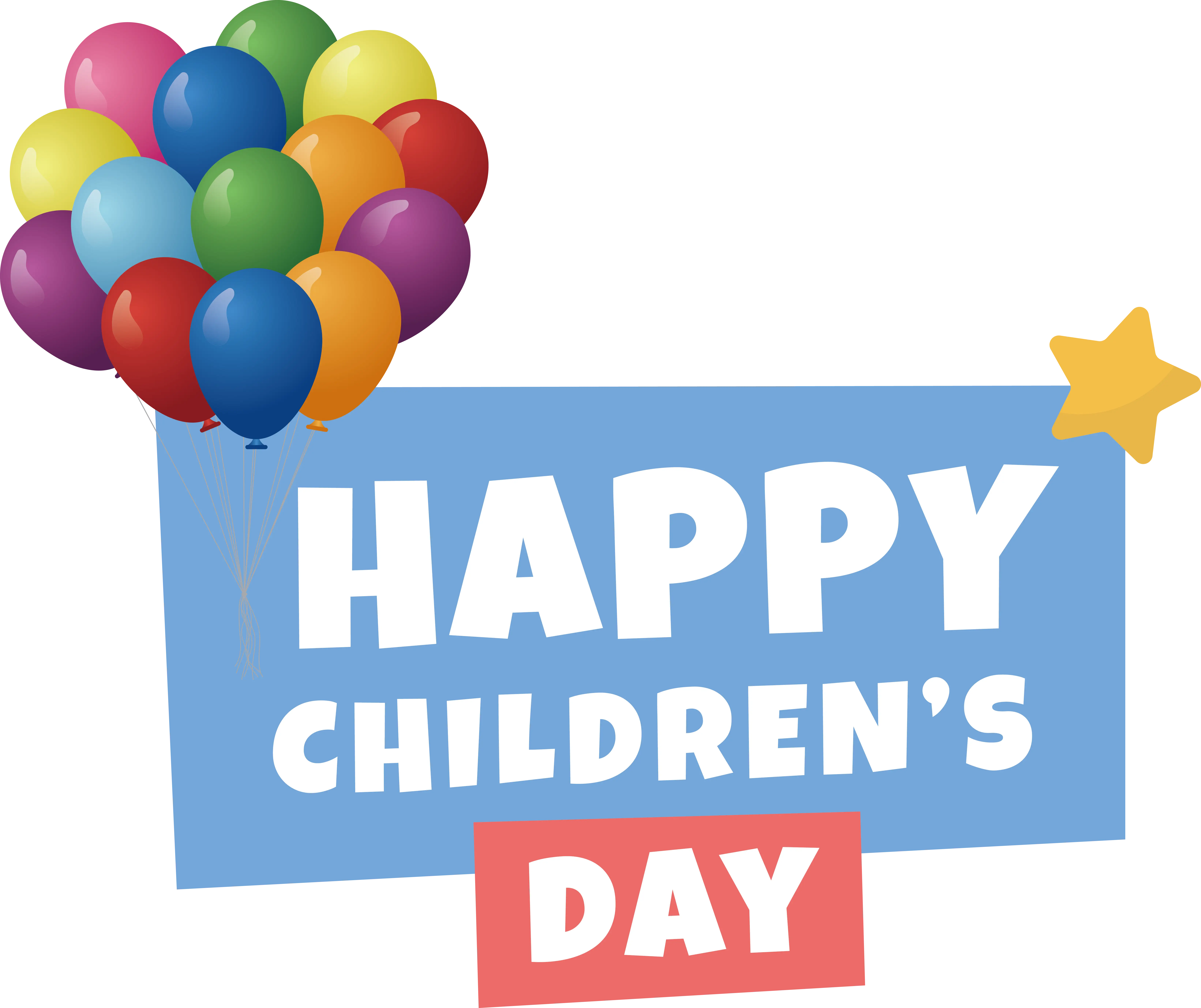 Children&#039;s Day Celebration Graphic with Balloons