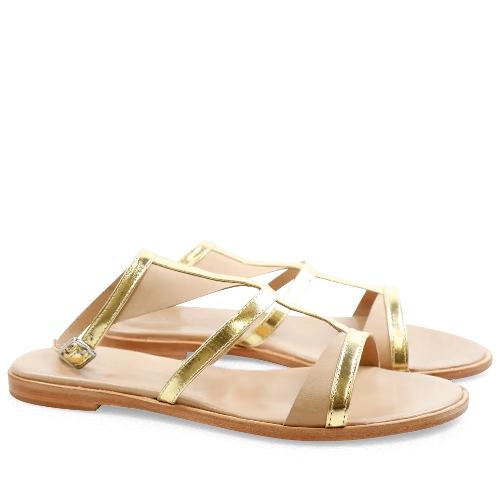 Stylish Golden Sandals for Casual Wear
