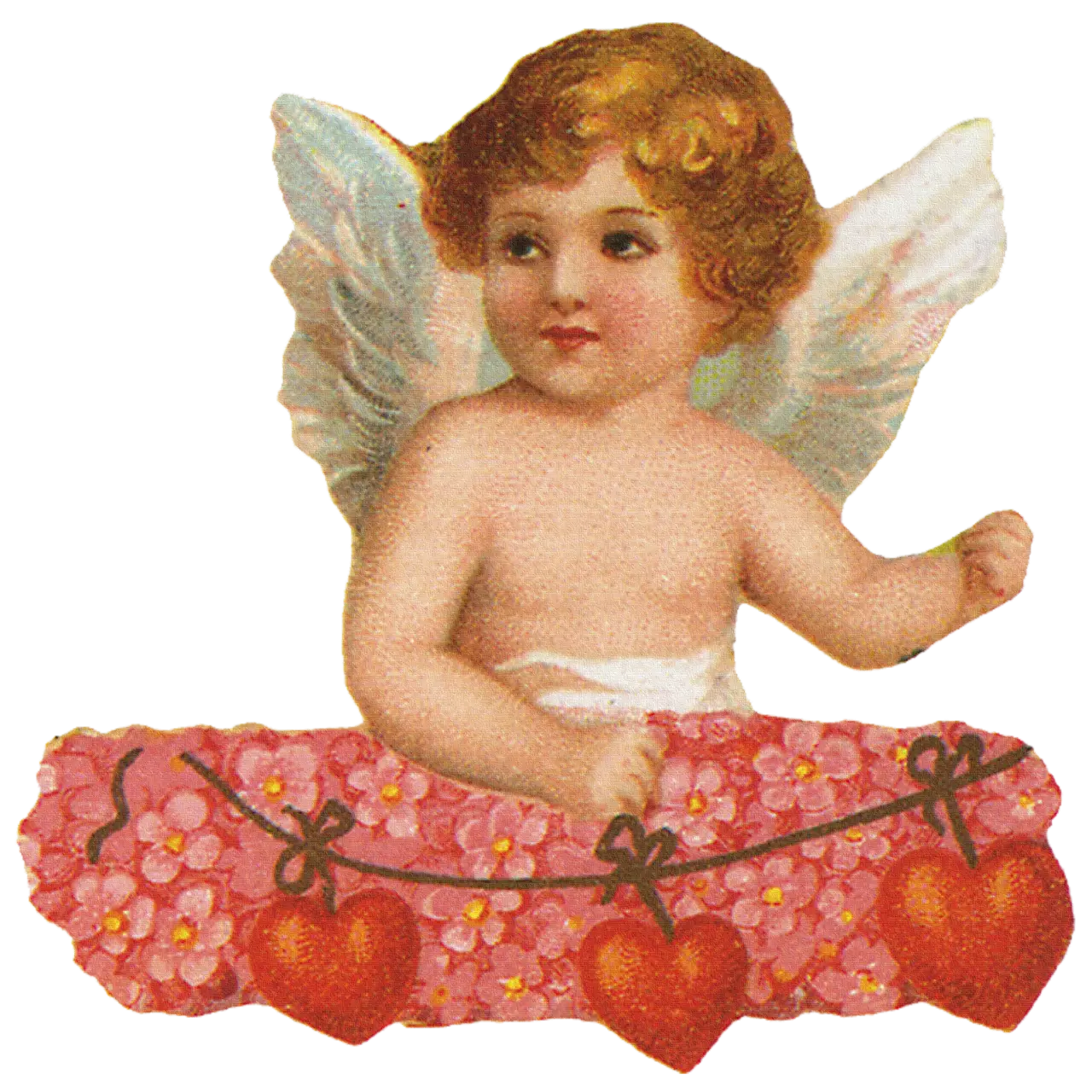 Vintage Cherub Illustration for Valentine&#039;s Day