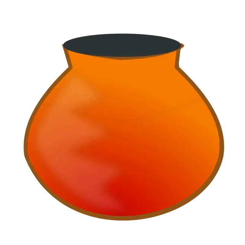 Orange Cooking Pot