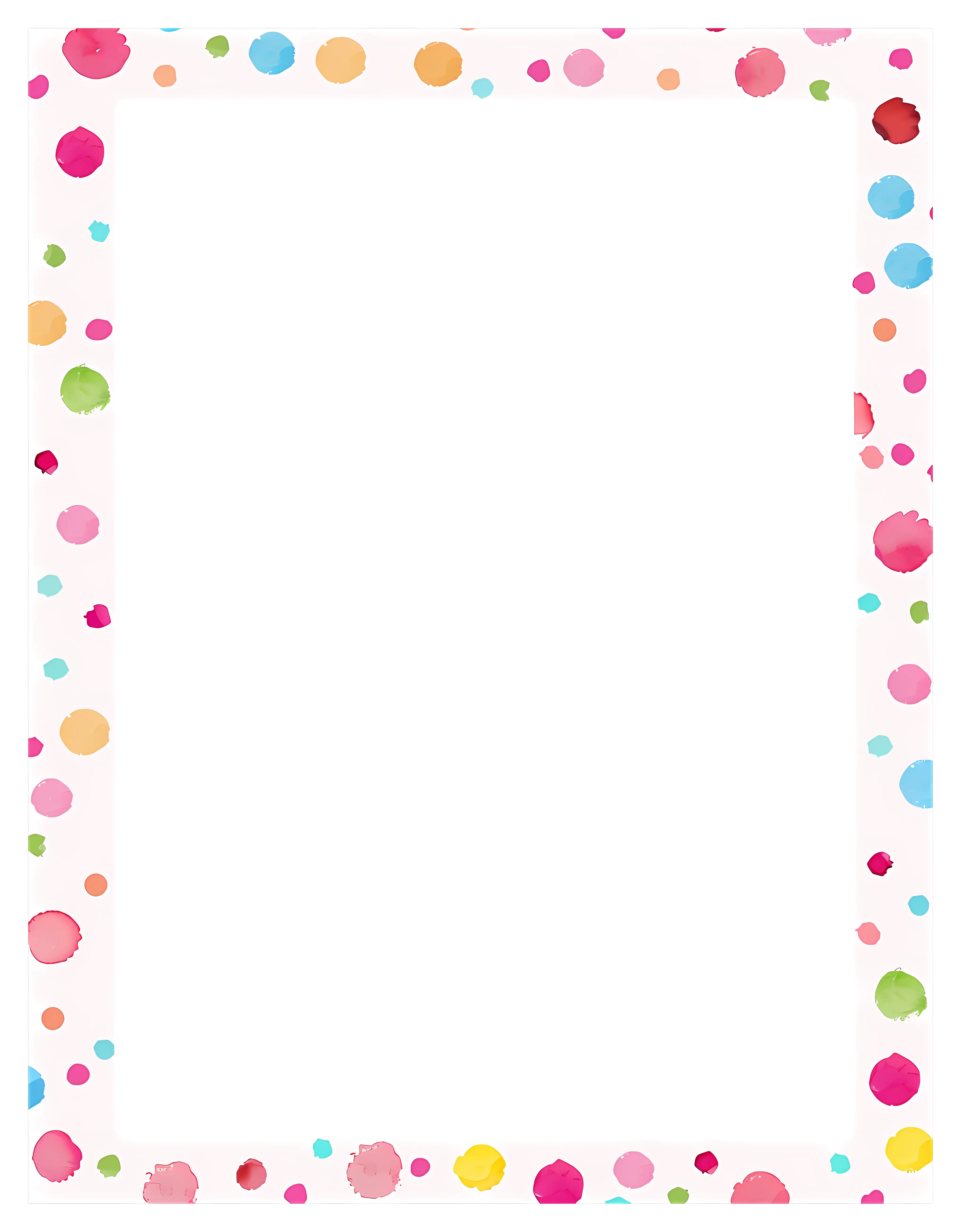 Playful Confetti Border Design