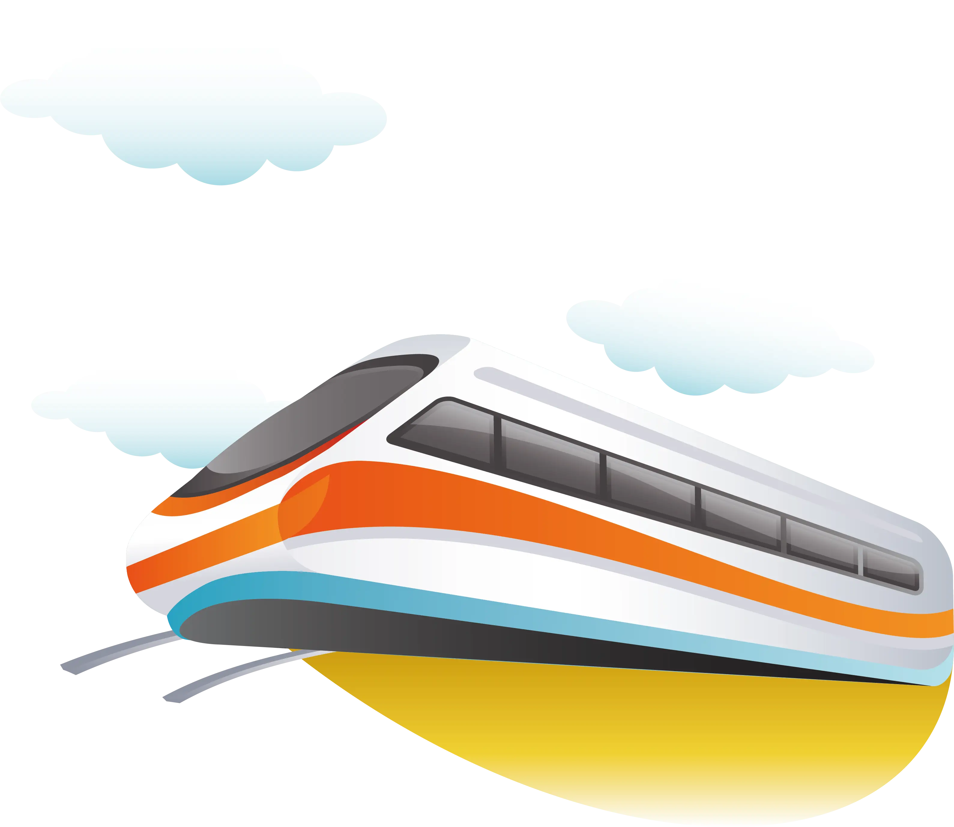 Modern High-Speed Train Illustration