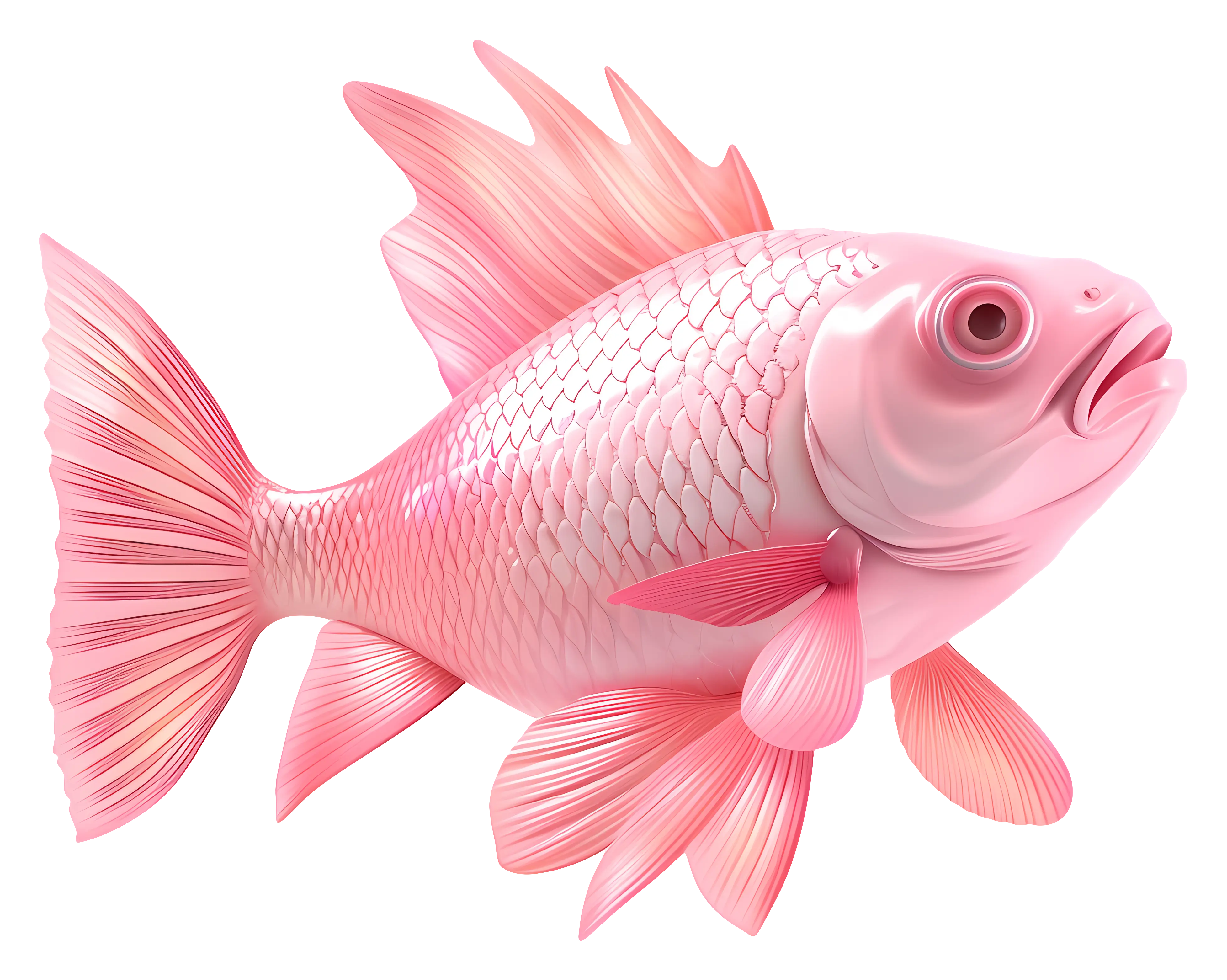 Pink Fish with Fins
