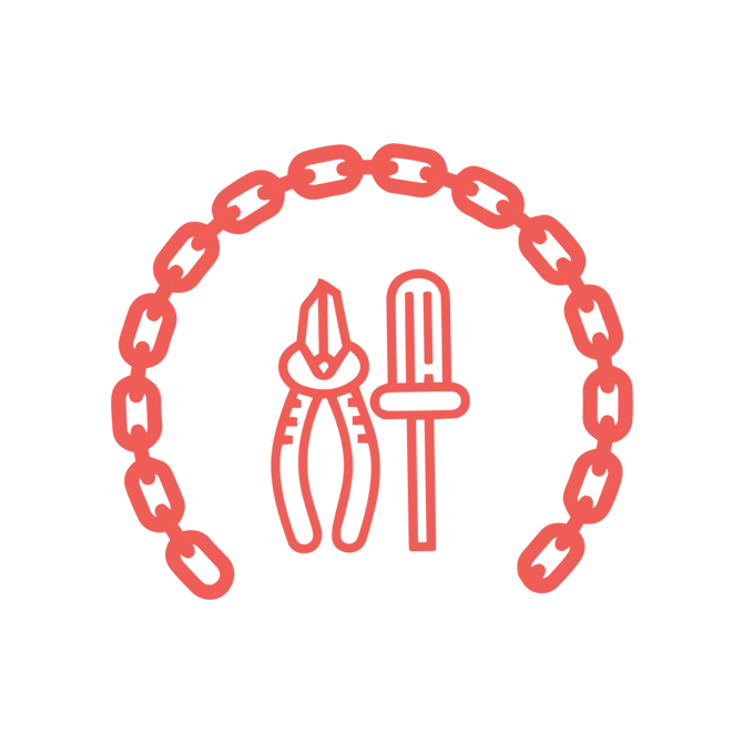 Tools and Chain Illustration