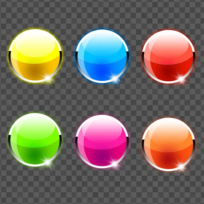 Set of Colorful Spheres