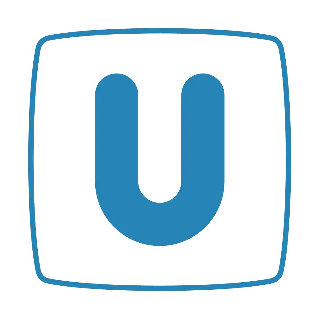 Blue U Icon within a Square Logo