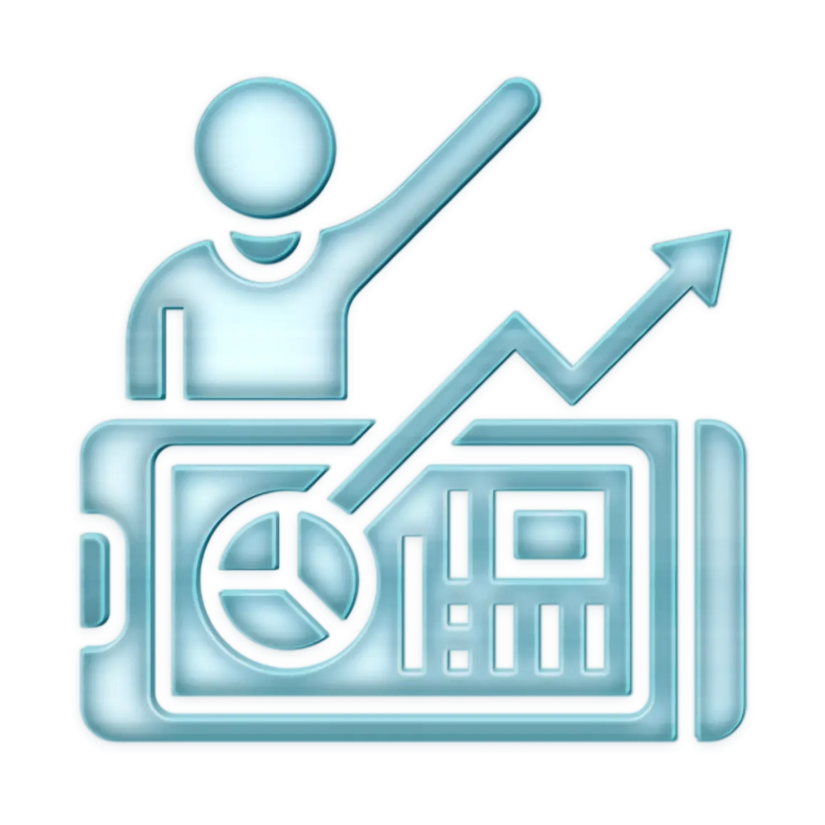 Person Presenting Graph
