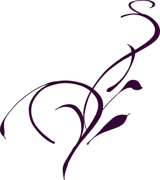 Purple Decorative Floral Swirl