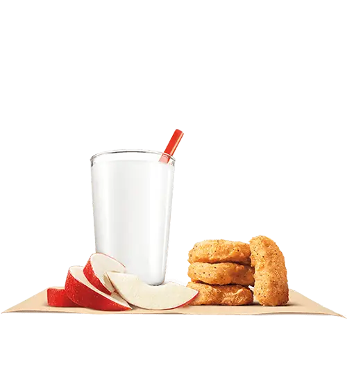 Milk with Cookies and Apple Slices
