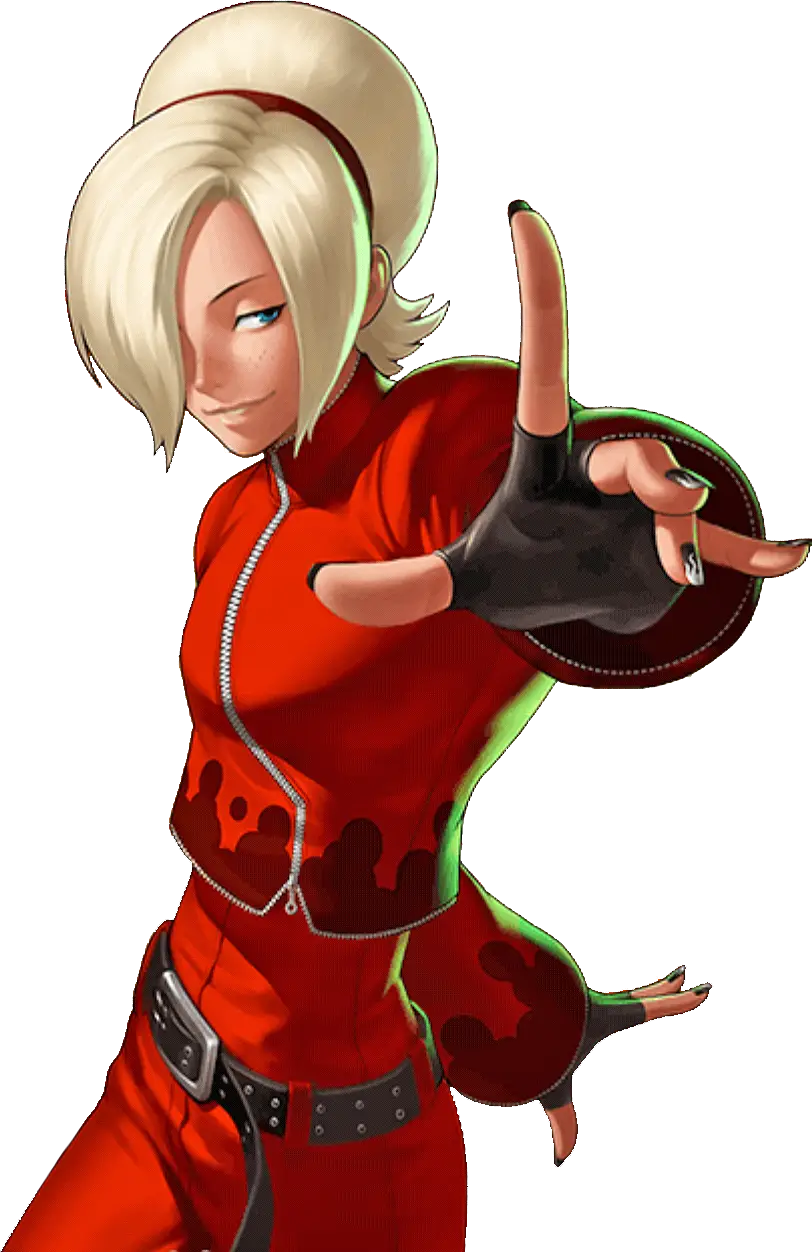 Blonde Anime Character in Red Outfit