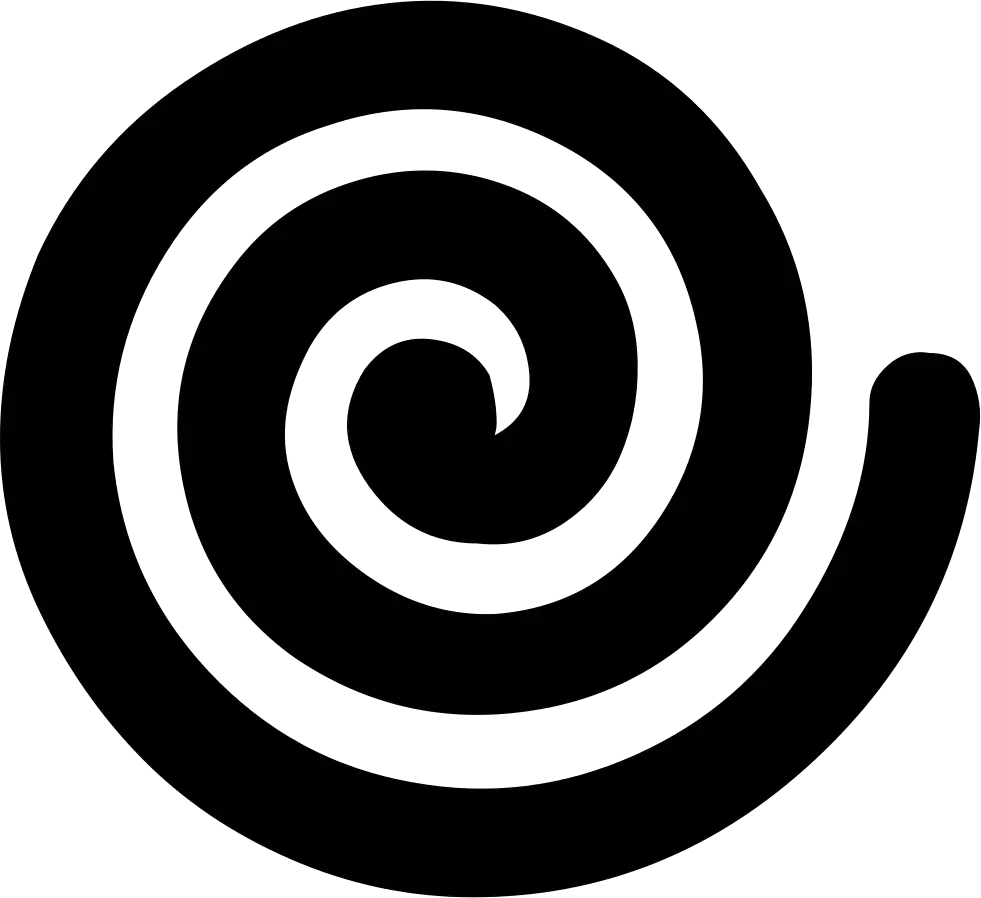 Black Spiral Symbol for Design