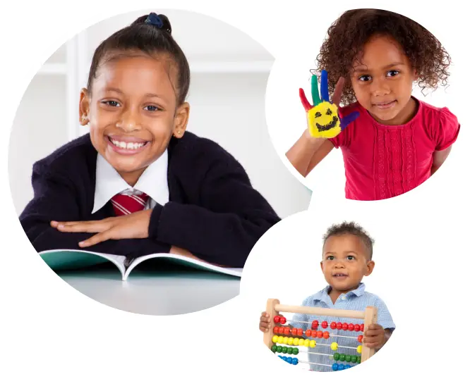 Happy Children Learning and Playing
