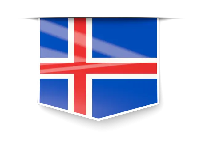 Iceland Flag Banner Hanging Design