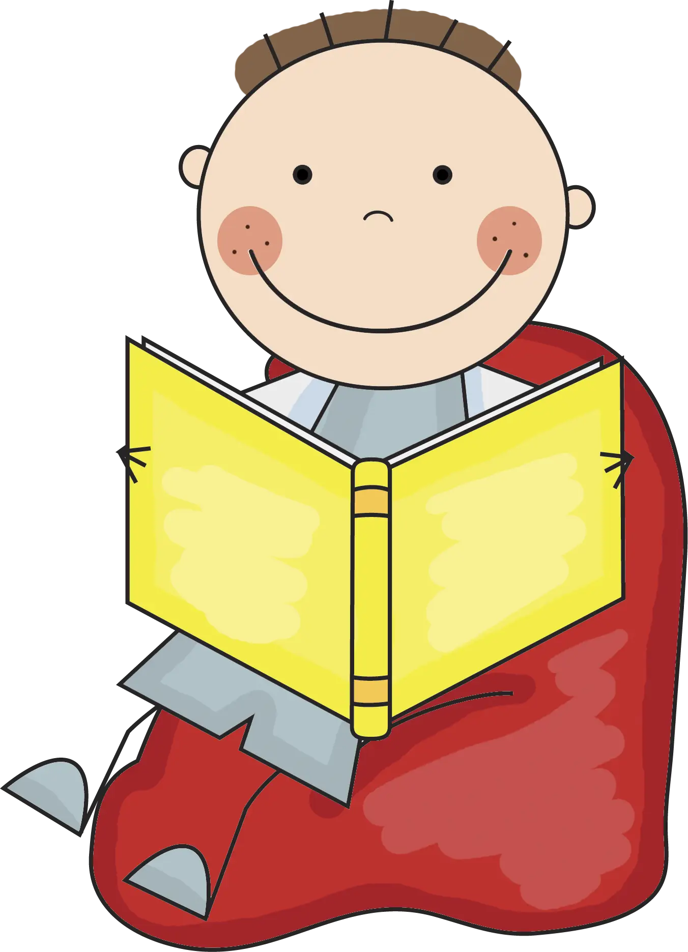 Cute Child Reading a Book