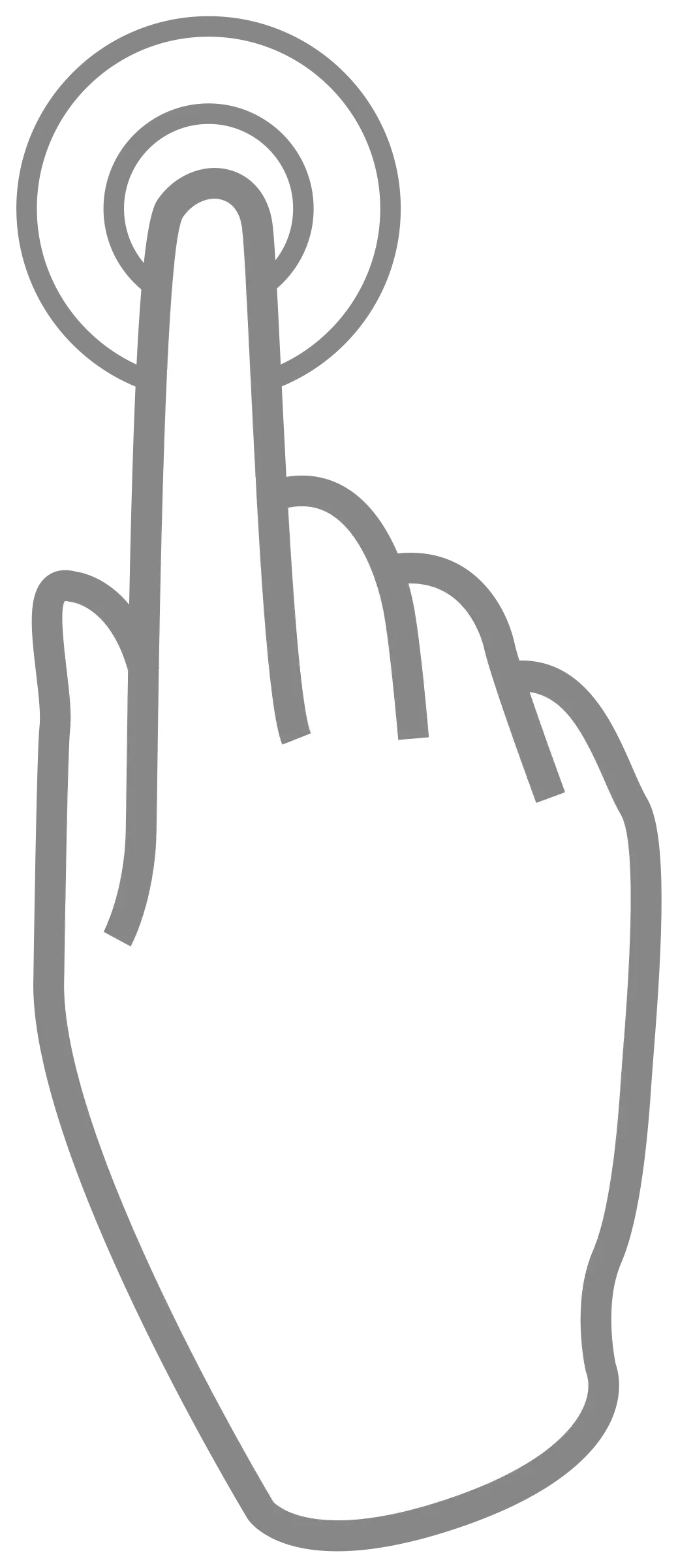 Hand Pressing Button Icon