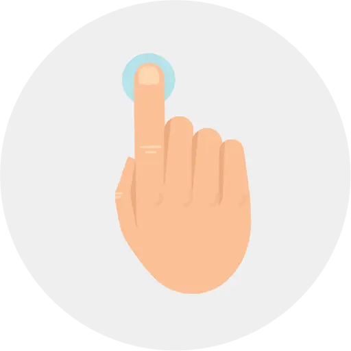 Hand Pressing Button Illustration