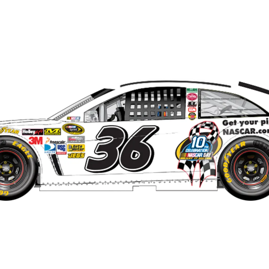 Detailed Racing Car with Number 36